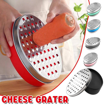 Stainless Steel Kitchen Cheese Grater with Container Storing Fruits Cheese Box