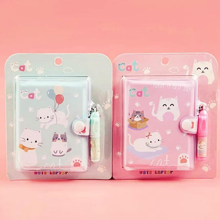Mini Notebook with pen Cute Pattern Kid Stationery Paper Random - Aimall
