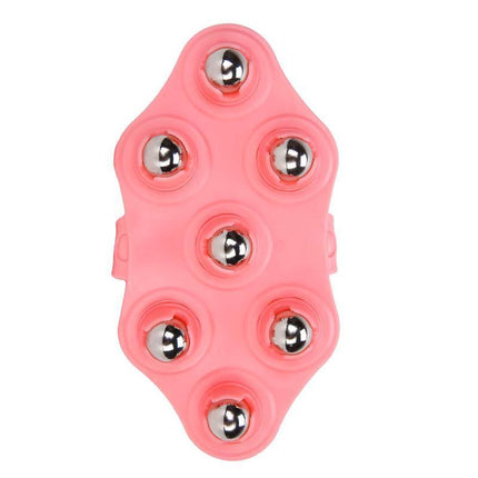 Handheld Massager Seven Trigger Points PVC POM Carbon Steel Ball Relax Muscles - Aimall