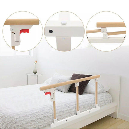 Folding Bedside Support Rail Anti-Fall Assist Handle Adjustable Barrier