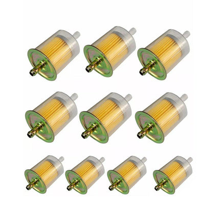 10pcs Motorcycle Fuel Filter Gasoline Cup Transparent Exhaust Detection Filter