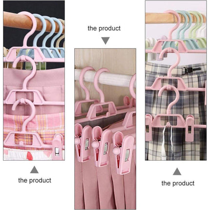 Seamless Household Retractable Pants Rack Buckle Clothes Clip Inner Hanger