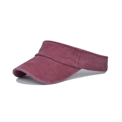Unisex Summer Denim Sun Visor Cap Breathable Washed Running Hat UV Protection