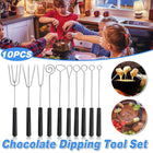 10PCS Stainless Steel Chocolate Dipping Fork Set Cake Decorating Tool Fruit Fork