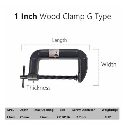 G Clamp Woodworking Tool Heavy Duty Clamp Wood Board Holder Carpentry Grip