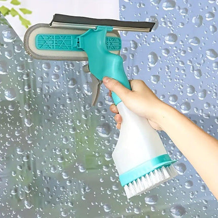 4in1 Window Cleaning Tool Multifunctional Home Wiper Glass Cleaner Scraper Kit