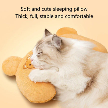 Dog Pet U Shaped Pillow Cartoon Breathable Cat Sleeping Cushion for All Seasons