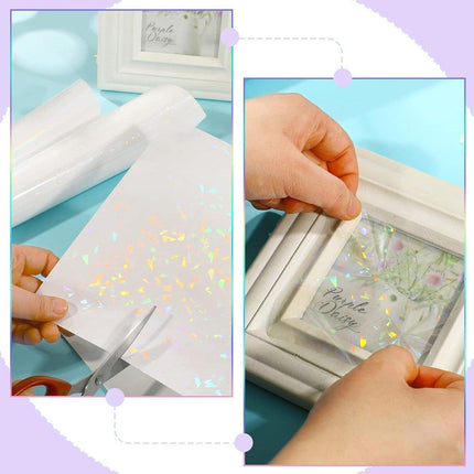 30pcs Anti-Scratch Self-Adhesive Waterproof Seven-Color Laser Film Stickers