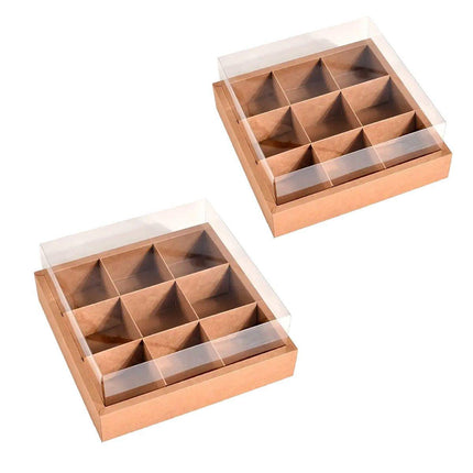 5PCS Kraft Paper Lunch Boxes Picnic Camping Food Containers Bento Sushi Packing