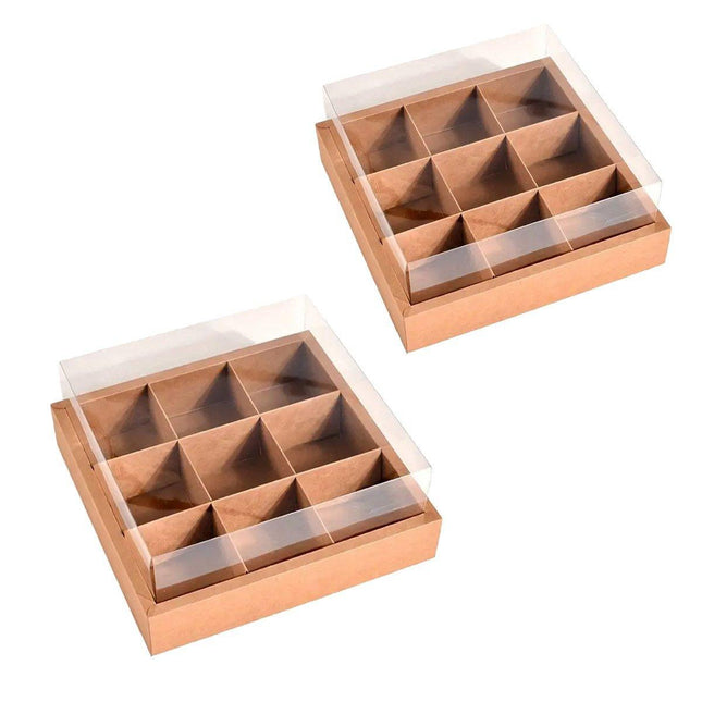 5PCS Kraft Paper Lunch Boxes Picnic Camping Food Containers Bento Sushi Packing