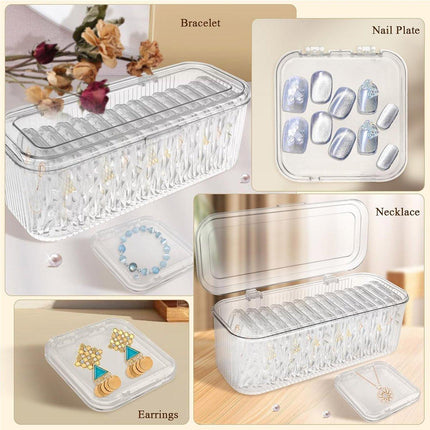 15pcs Transparent Storage Box Jewelry Organizer Bracelet Necklace Anti-Oxidation