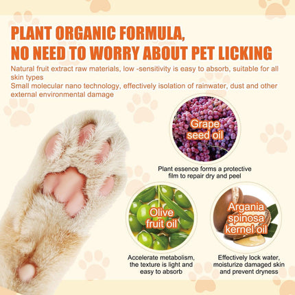 Dogs Cat Paw Balm Cream Pets Natural Lick Safe Dry Skin Cracked Paws Feet Care - Aimall