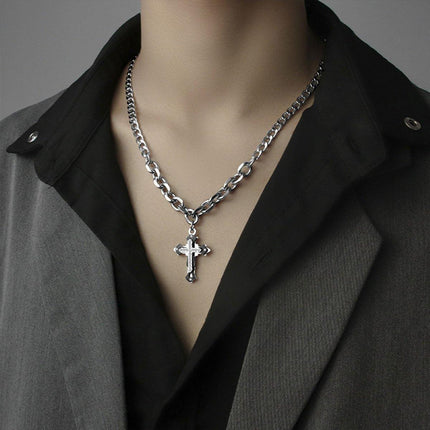 Hip Hop Cross Necklaces Men Women Punk Style Fashion Jewellery Chain