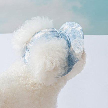 Adjustable Pet Hat with Cute Leaky Ears Sunscreen Fisherman Hat Four Seasons Use
