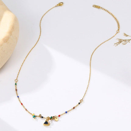 Colourful Imitation Pearl Necklace Girls Fashion Beaded Jewelry Chain