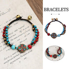 Ethnic Style Handmade Bracelet Color Stone Sky Bead Fashion Round Bead Bracelet