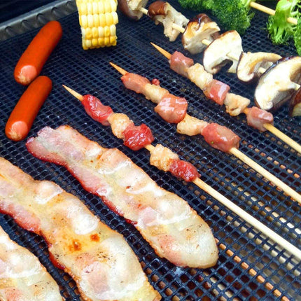3/6/10PCS Non-Stick BBQ Grill Mat Mesh Liner Cooking Barbecue Sheet Baking Pad