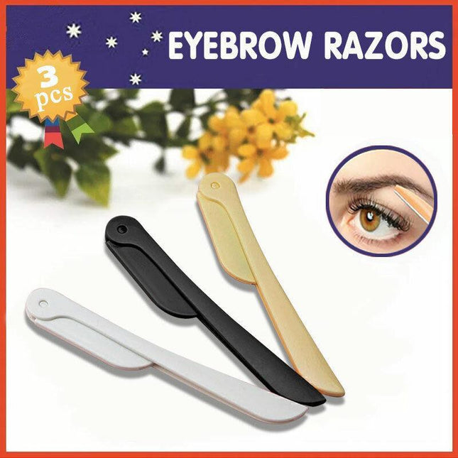 3Pcs Portable Safety Eyebrow Trimmer Razor Shaver Eye Brow Shaper Hair Remover - Aimall