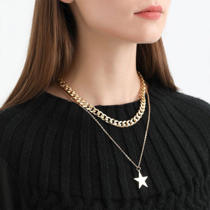 Moon Stars Pendant Necklace Bracelet Ring Earrings Jewelry Set Women Gift