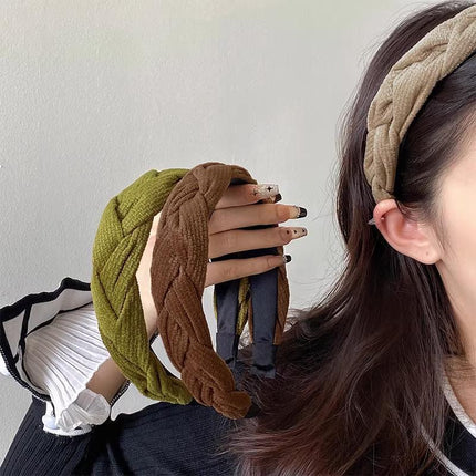 4Colours Women Braided Plait Plaited Elastic Hair Accessories Band Headband - Aimall