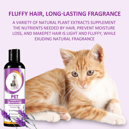 2in1 Pet Shampoo Conditioner for Dog Cat Tearless Grooming Soothing Clean Shower - Aimall