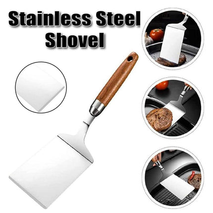 Stainless Steel Cooking Shovel Teppanyaki Spatula Pancake Steak Flipper Tool