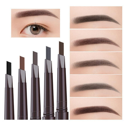 Eyebrow Pencil Dual-Ended Waterproof Retractable Slant Eye Makeup Cosmetic Tool - Aimall