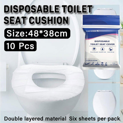 10PCS Disposable Water Soluble Toilet Seat Cover Travel Hygiene Paper Mat