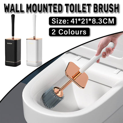 Silicone Toilet Brush Wall-mounted Design for Toilet Cleaning