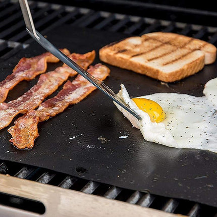 BBQ Grill Mat Reusable Bake Sheet Resistant Teflon Meat Barbecue Non-Stick Party - Aimall