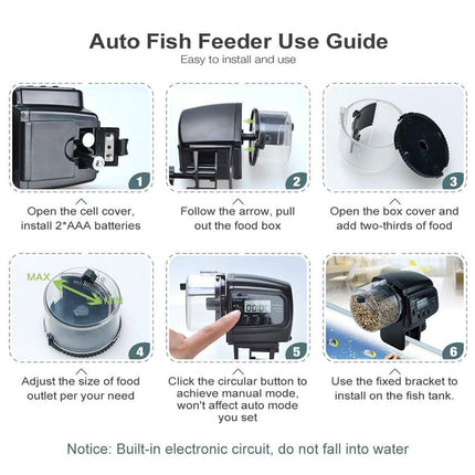 Automatic Fish Feeder Aquarium Tank Regular Feeding Timer Fish Food Dispenser