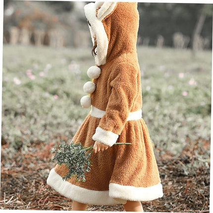 Christmas Kids Elk Dress Costume Holiday Party Outfit Children's Clothing - Aimall