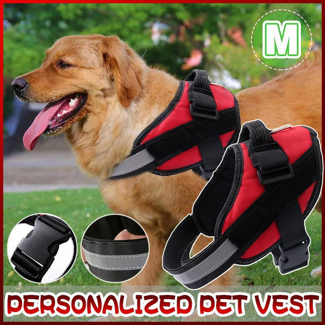 Personalized Dog NO PULL Harness Reflective Adjustable Pet Dog Vest - Aimall