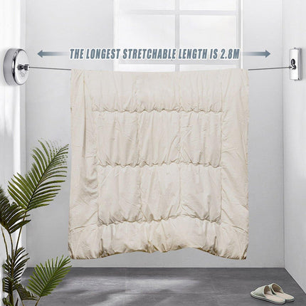 Retractable Clothesline Indoor Outdoor Hotel Laundry No Drilling Drying Line
