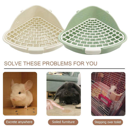 Rabbit Litter Box And Small Animals Pet Toilet Pee Pad Supplies Potty Rabbit - Aimall