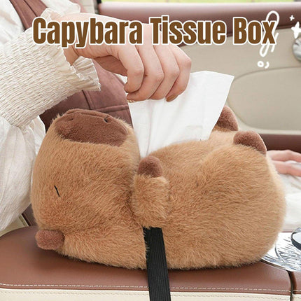 Cute Plush Cartoon Tissue Box for Car Home Decorative Tissue Holder Organiser