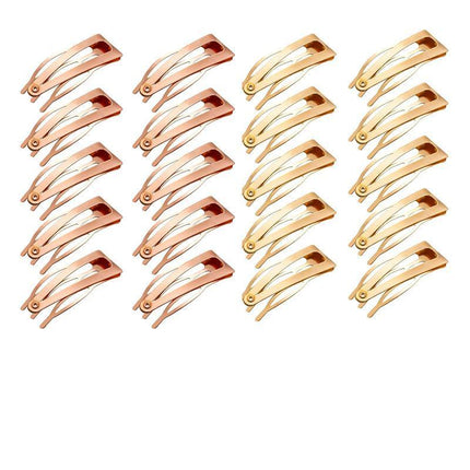 UP 30X Double-grip Hair Clips Metal Snap Barrettes Hair Styling Tool Women Girls - Aimall