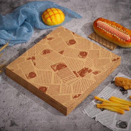 500PCS Food Wrapping Paper Oilpaper Greaseproof Baking Sandwich Packing Papers Kraft - Aimall