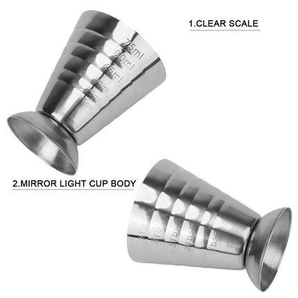 75ml Stainless Steel Bartending Measuring Cup Multifunctional Cocktail Jigger