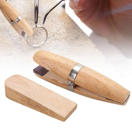 Professional Wood Ring Clamp Jewelers Holder Jewelry Making Hand Tool Benchwork