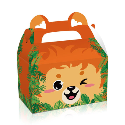 24X Jungle Safari Animal Gift Boxes Bag Favour Present Wrapping Candy Cookie Box