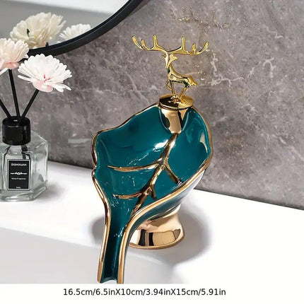 Soap Dish Holder Non-Stagnant Drainage Soap Box for Bathroom Kitchen Sink Home