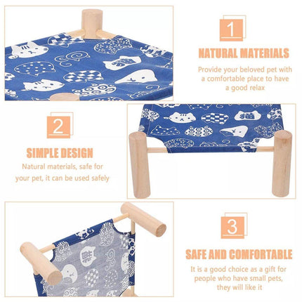 Breathable Wooden Hamster Bed Nest Supplies Dismantle Washable Hammock Pet House