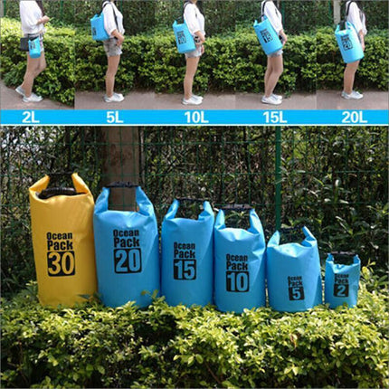 Yellow Waterproof Bag Dry Sack Fishing Camping Canoeing Outdoor 2/5/10/15/20/30 L - Aimall