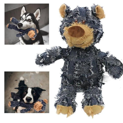 Puppy Squeaky Plush Toy Small Dog Chew Soft Bear Pet Companion