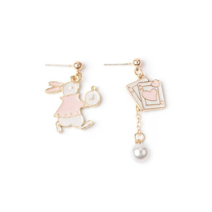 Geometric Cartoon Earrings Cute Fun Fashion Jewelry Gift for Daily Wear