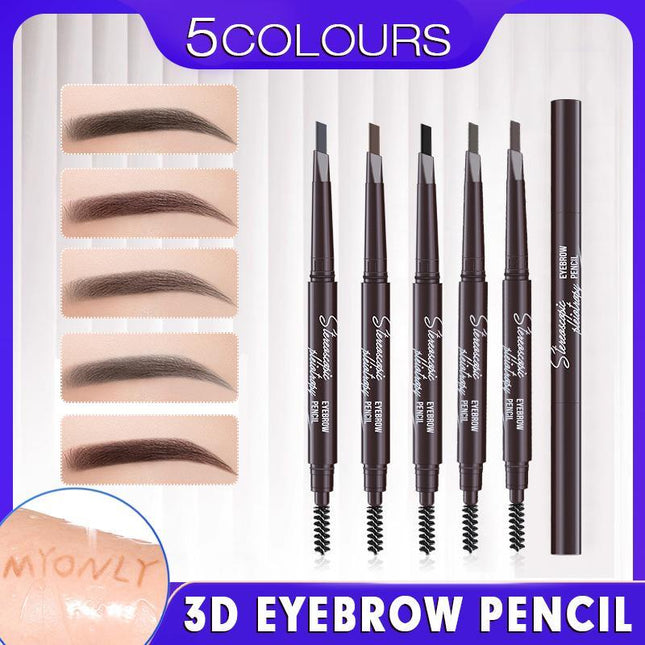 Eyebrow Pencil Dual-Ended Waterproof Retractable Slant Eye Makeup Cosmetic Tool - Aimall