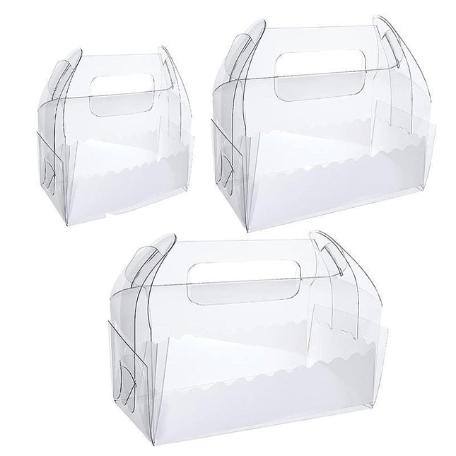 50PCS Portable Pastry Boxes Portable Cake Box Paper Cookie Boxes Sandwich Box - Aimall