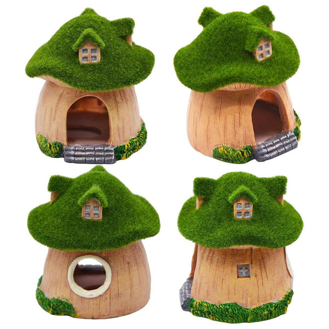 Aquarium Moss Mushroom House Aquascape Crafts Fish Shrimp Hiding Decoration