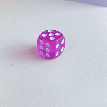 12-48PCS 6 Sided Games Dice Transparent Coloured Game Play Toy Bulk Board Game - Aimall